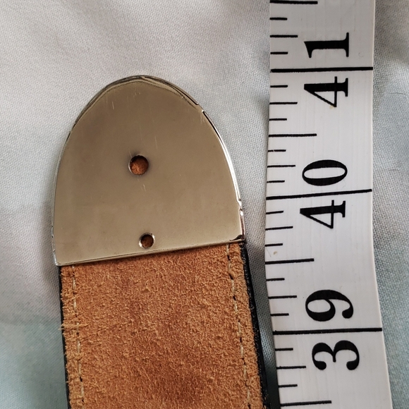 Tooled Western Leather Belt Size 36 - Picture 12 of 13